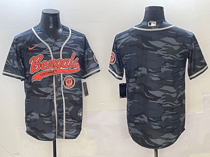 Men Cincinnati Bengals Blank Camo Joint Name 2025 Nike Limited NFL Jersey style 3->cincinnati bengals->NFL Jersey
